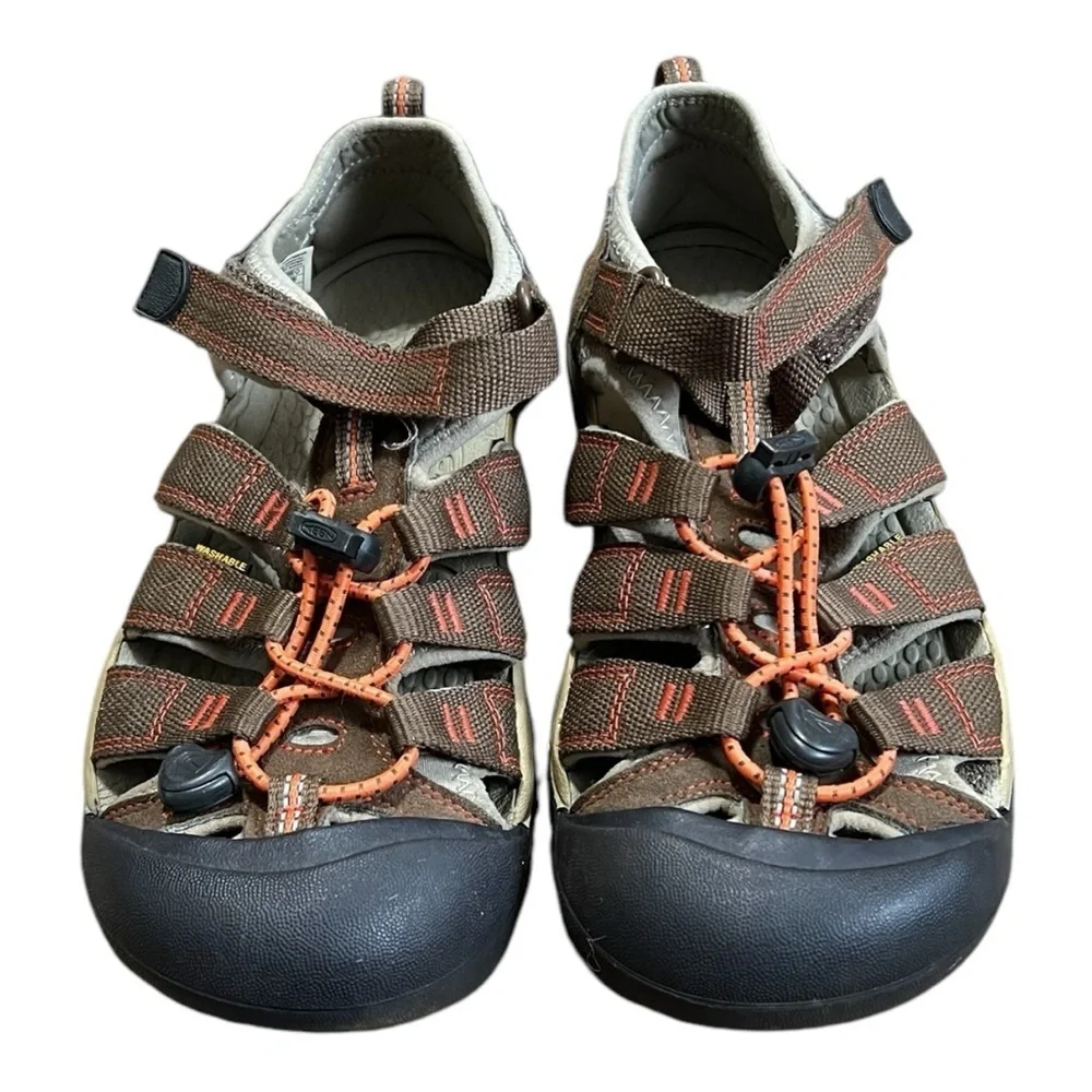 Keen Unisex-child Newport H2 Closed Heel Brown/Orange Size 5